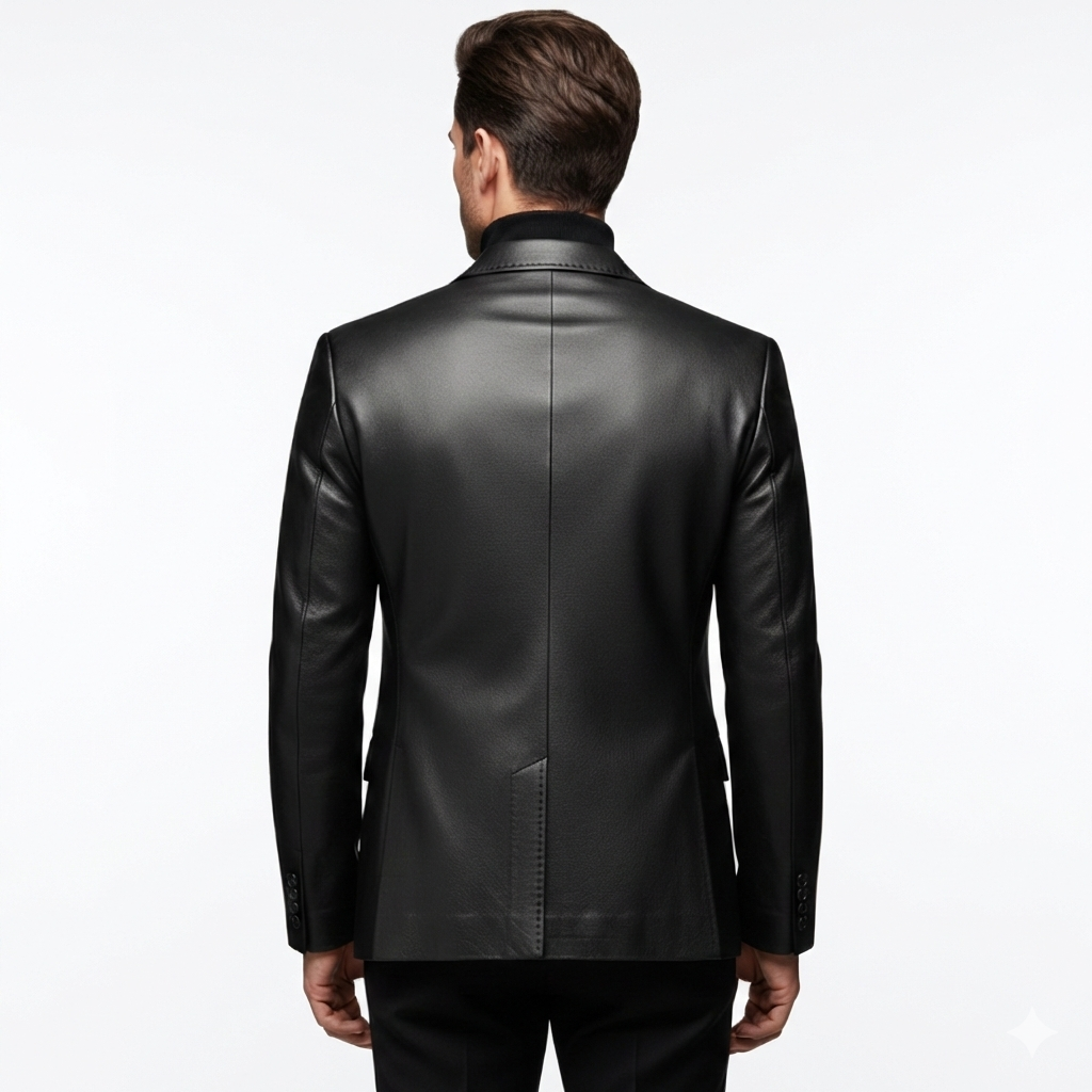 Men's Midnight Leather Blazer