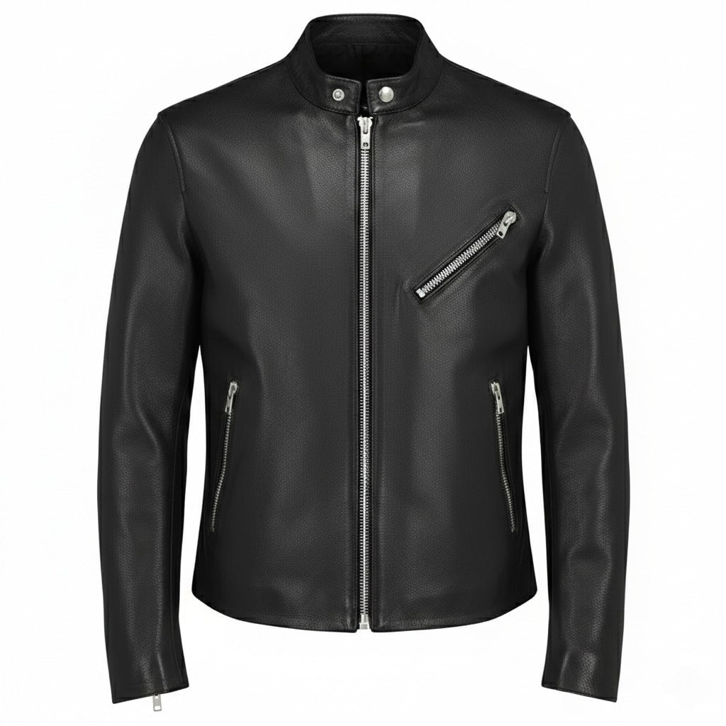 Men's Midnight Leather Biker Jacket