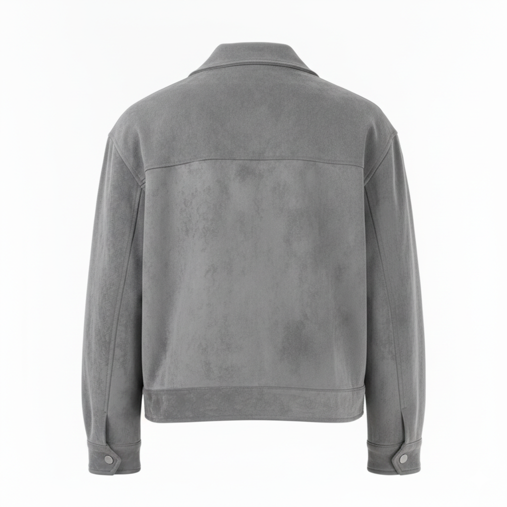 Men's Trucker-style suede jacket