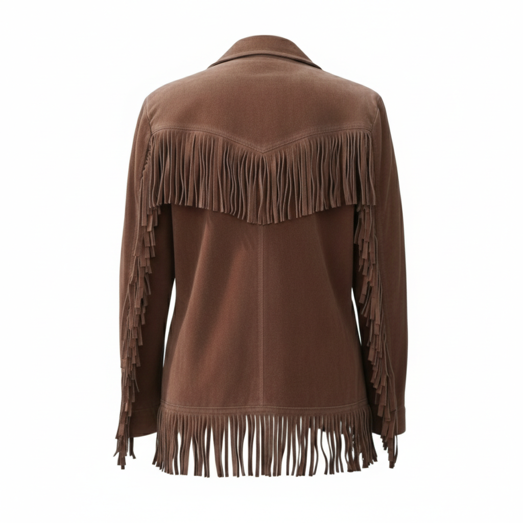 Women's Suede Fringe Coat