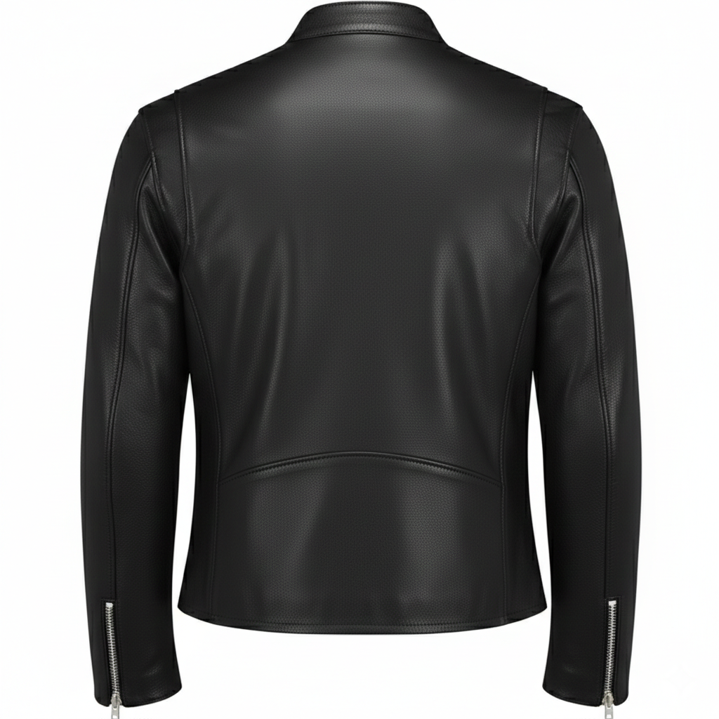 Men's Midnight Leather Biker Jacket