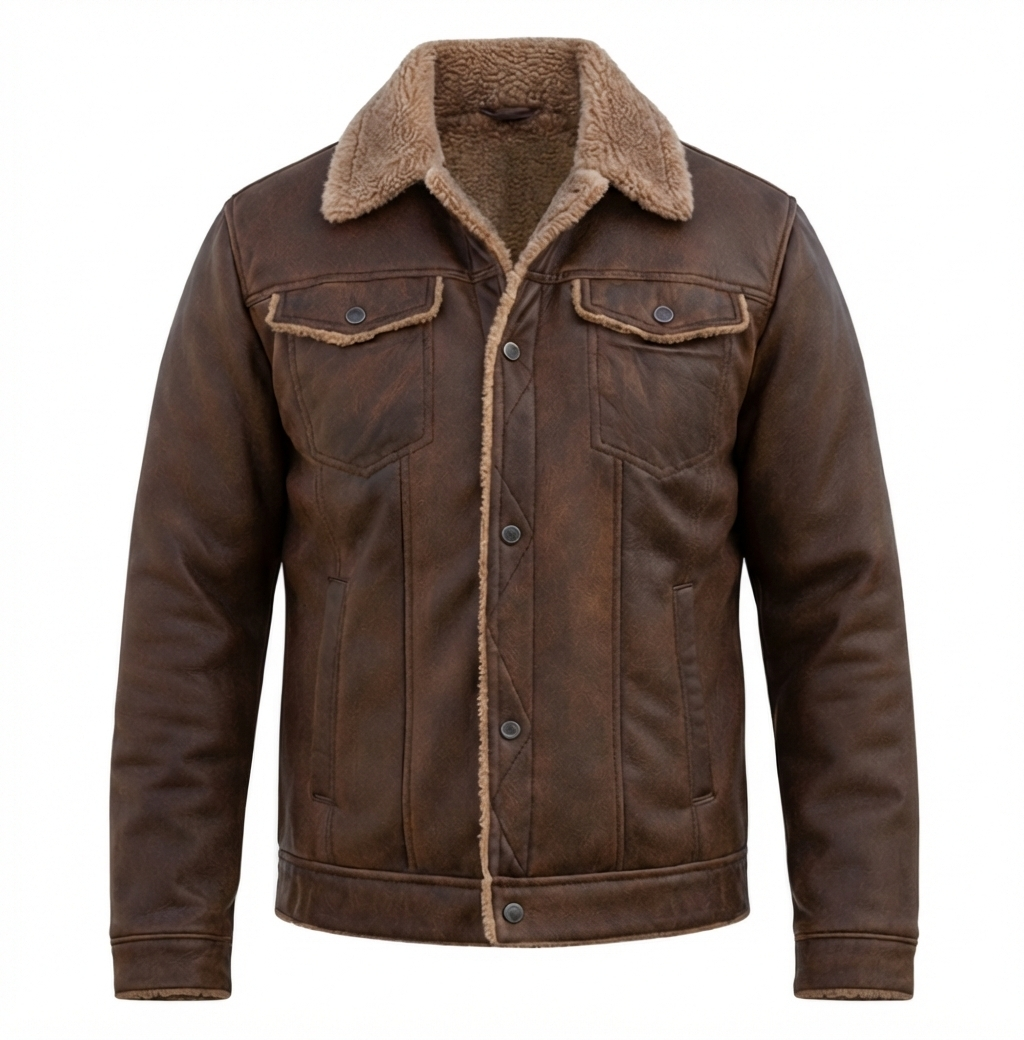 Men's Heritage Leather Shearling Jacket