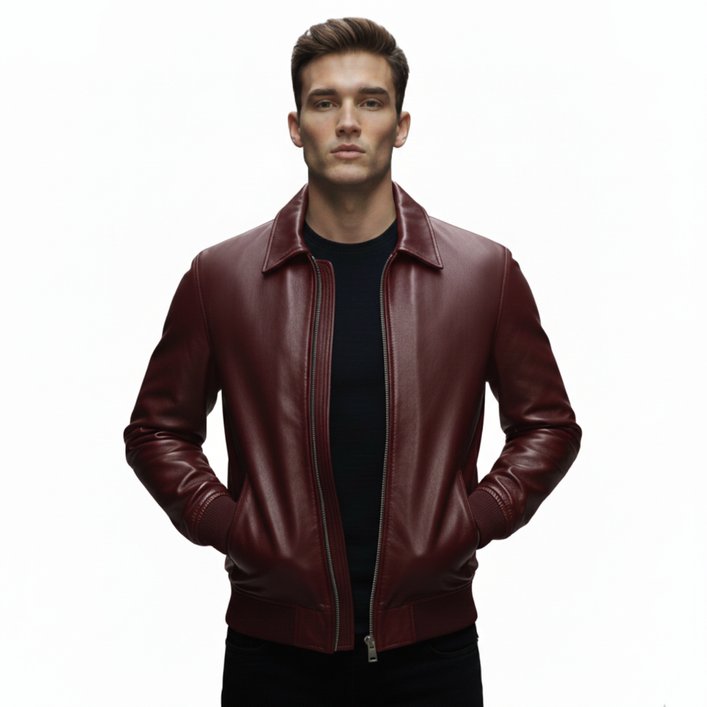 Men's Bomber Leather Jacket