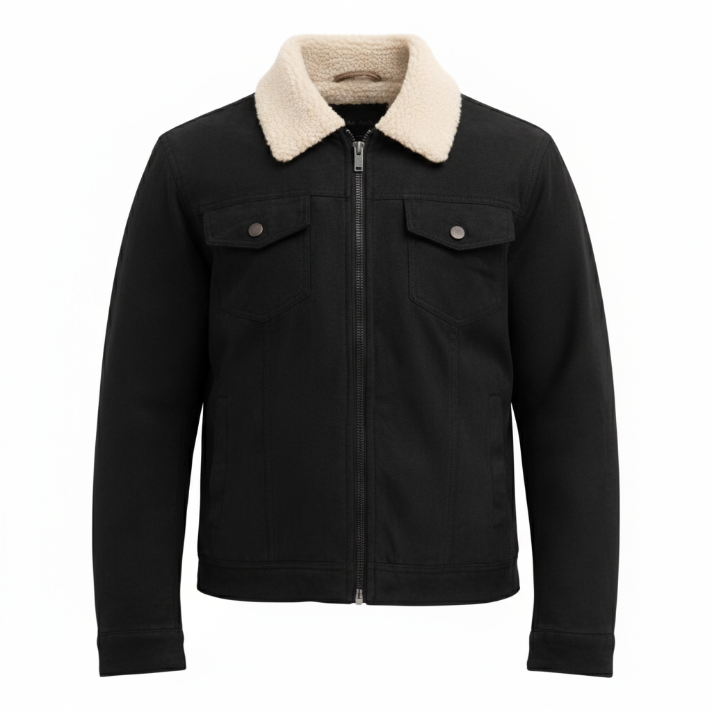 Men's Midnight Suede Trucker Jacket