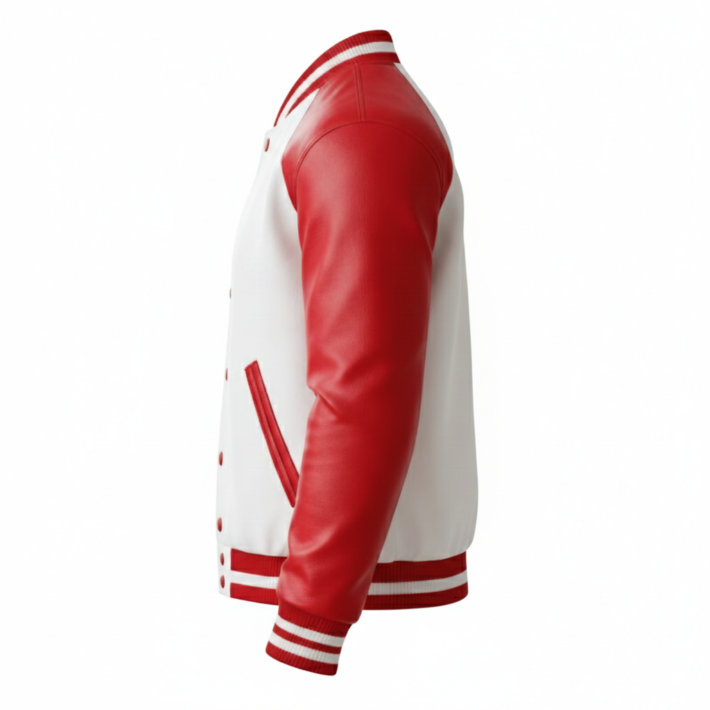 Men's Varsity Bomber Leather Jacket