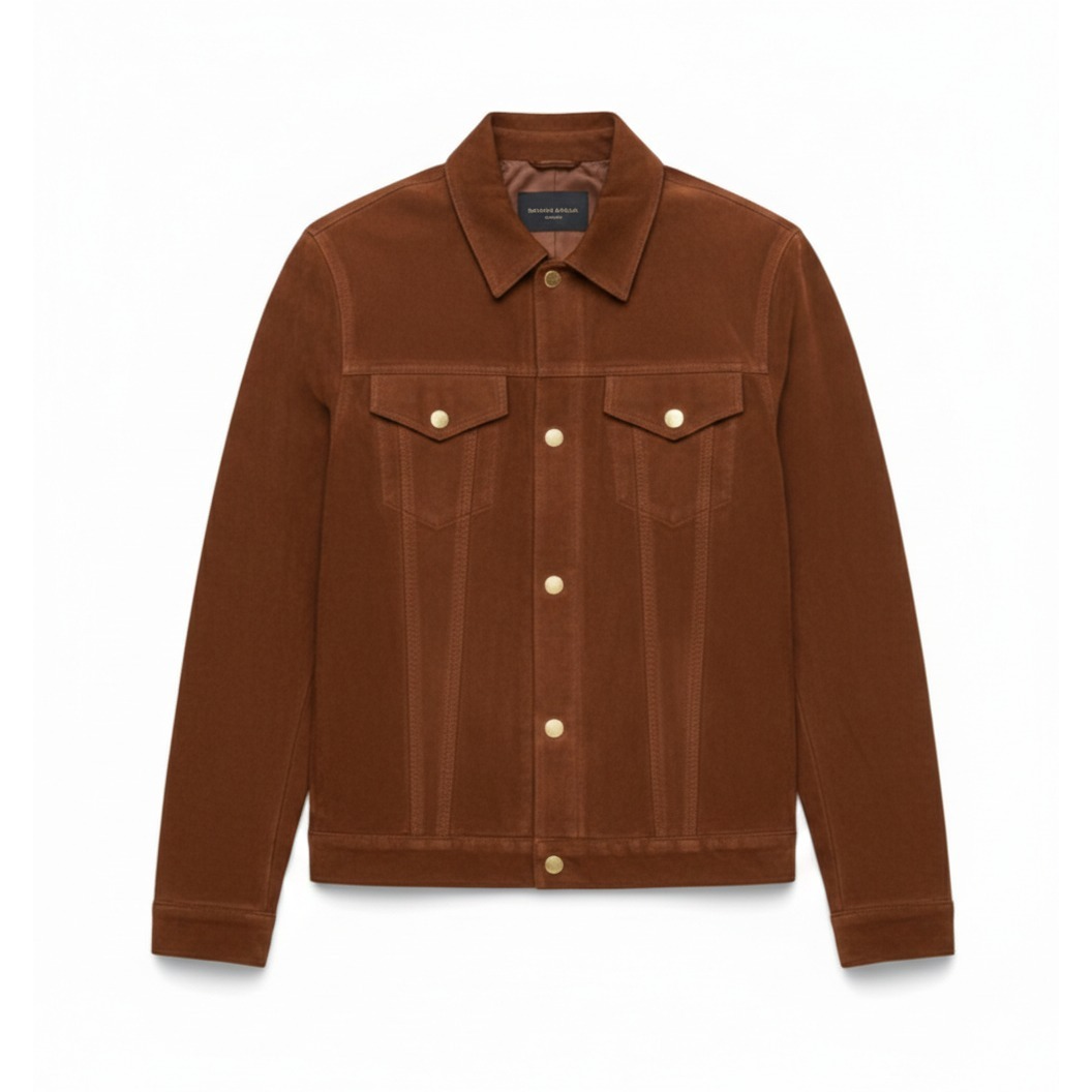 Men's Suede Trucker Jacket