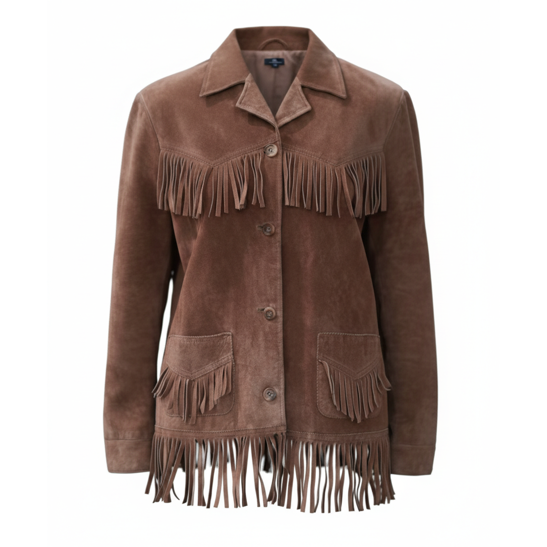 Women's Suede Fringe Coat