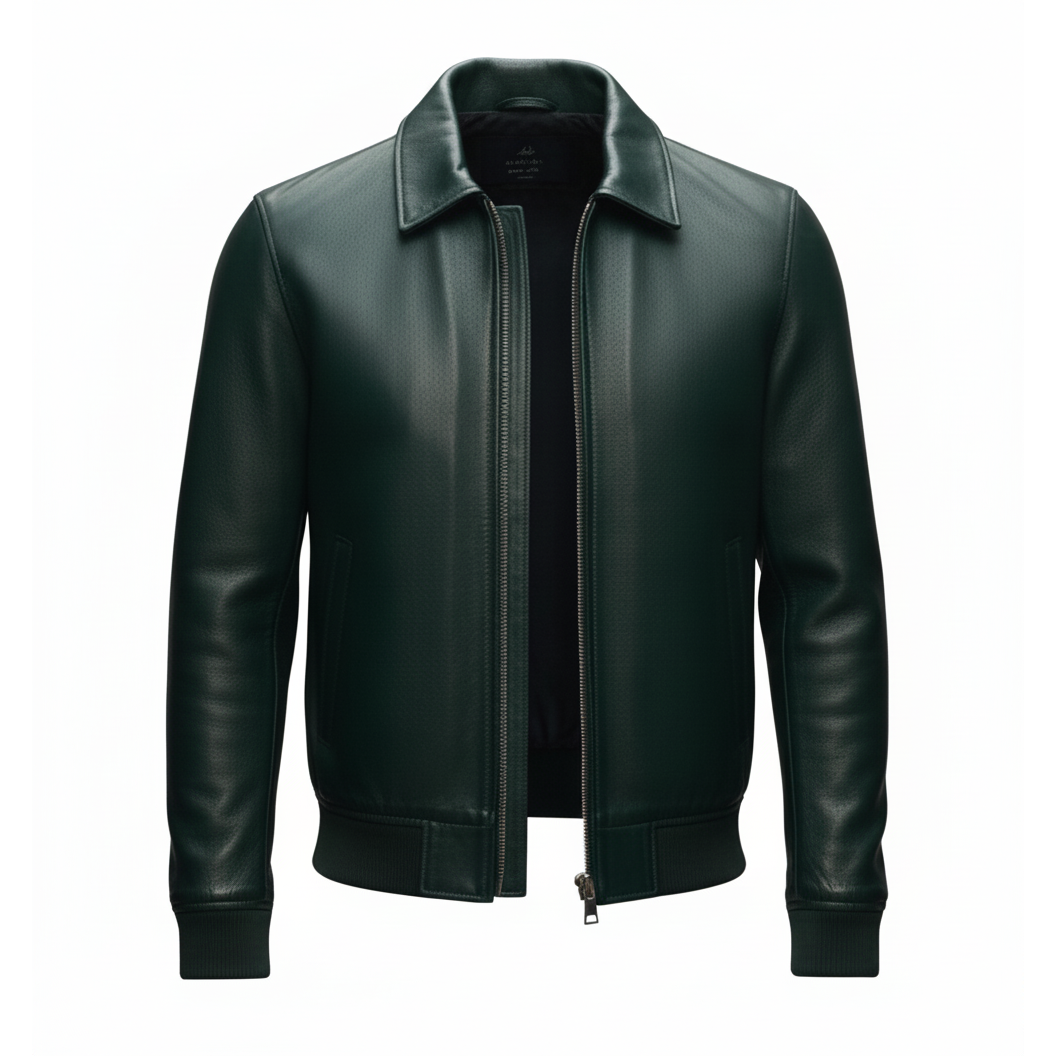 Men's Emerald Leather Jacket