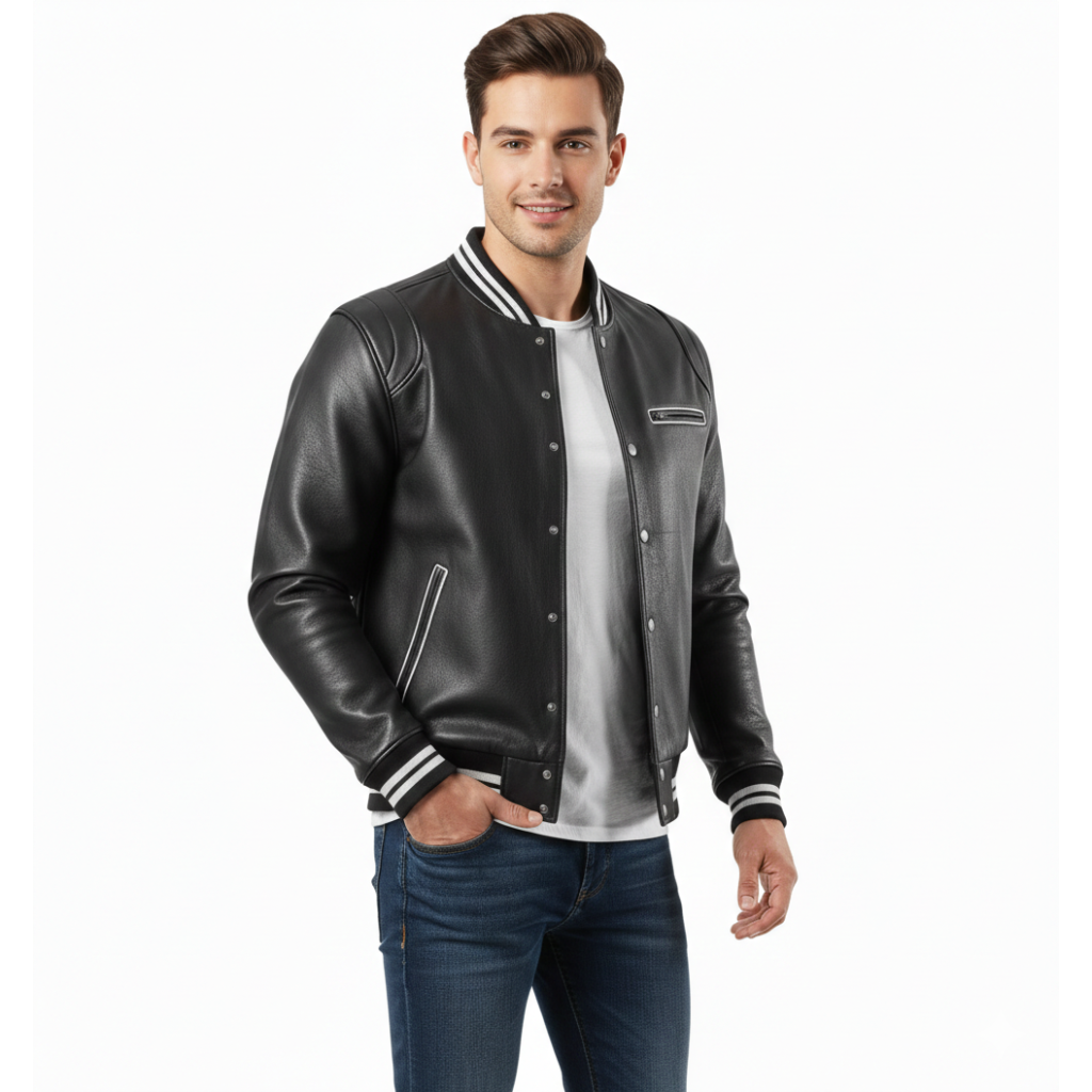 Men's Maverick Varsity Leather Jacket