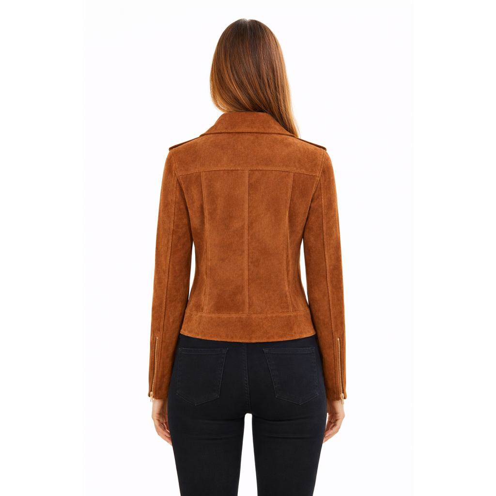 Women's Suede Biker Jacket
