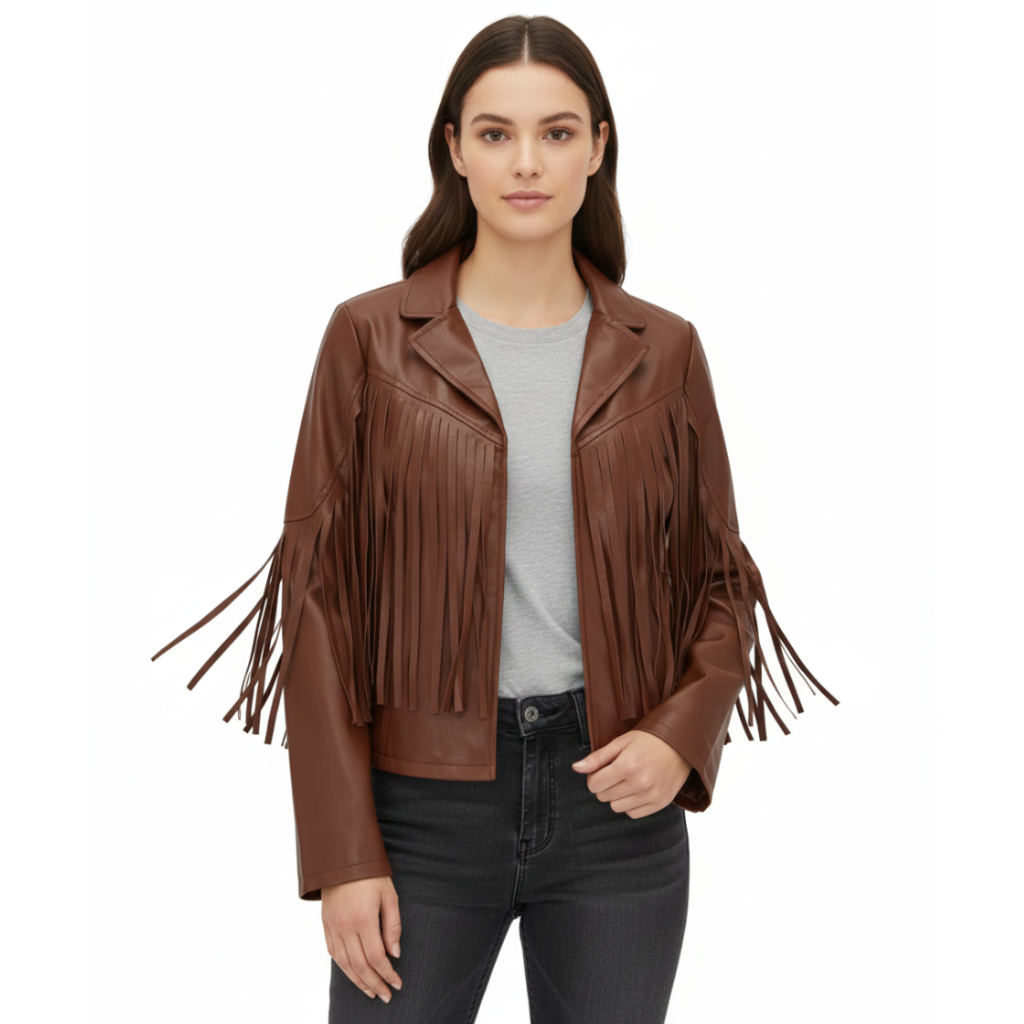 Women's Fringe Leather Jacket