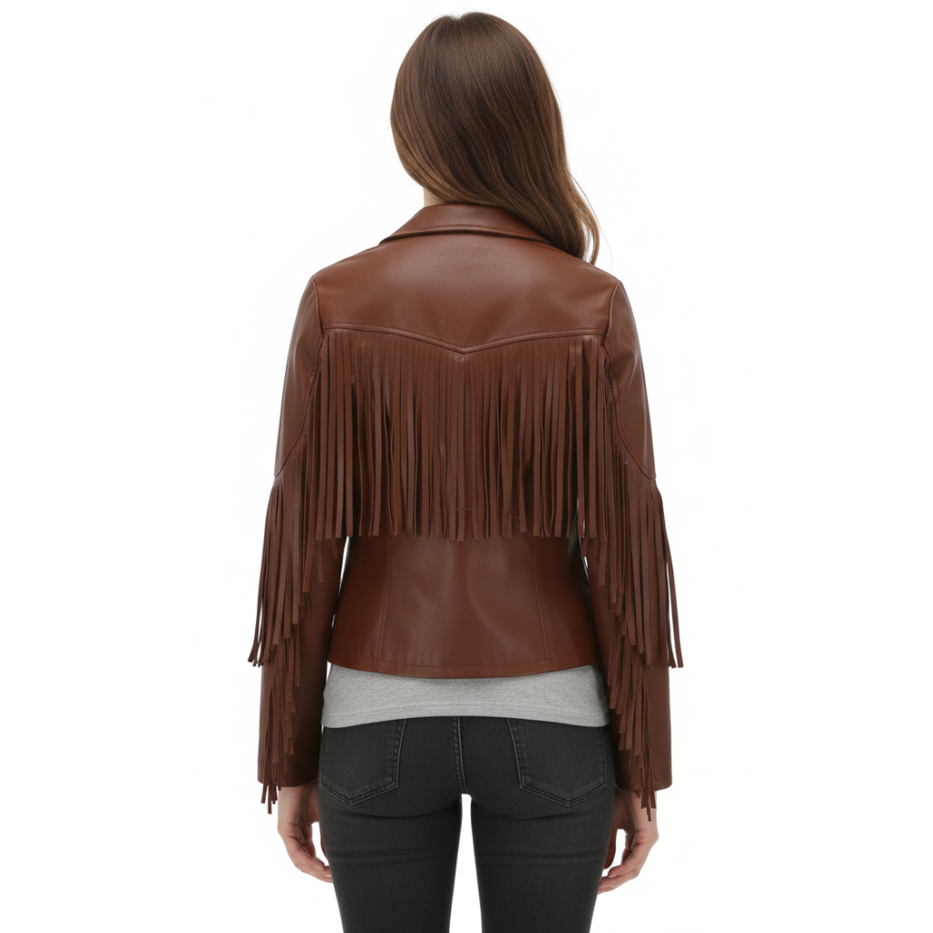 Women's Fringe Leather Jacket