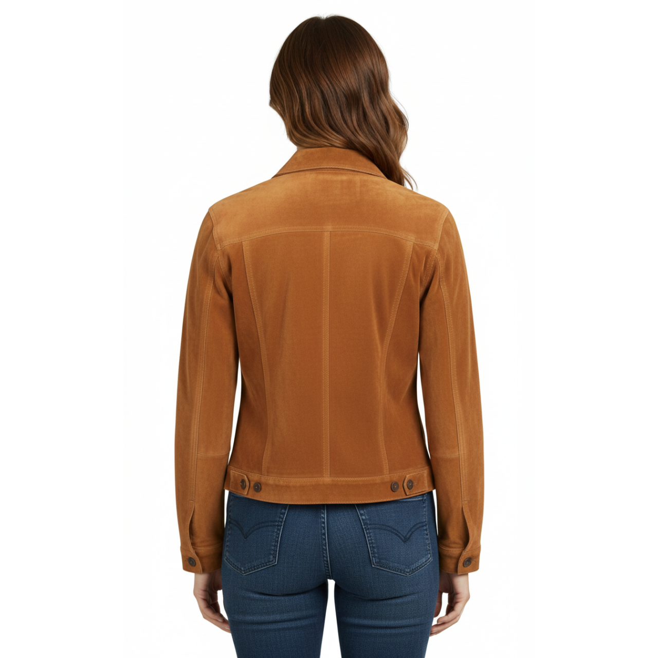 Women's Suede Trucker Jacket