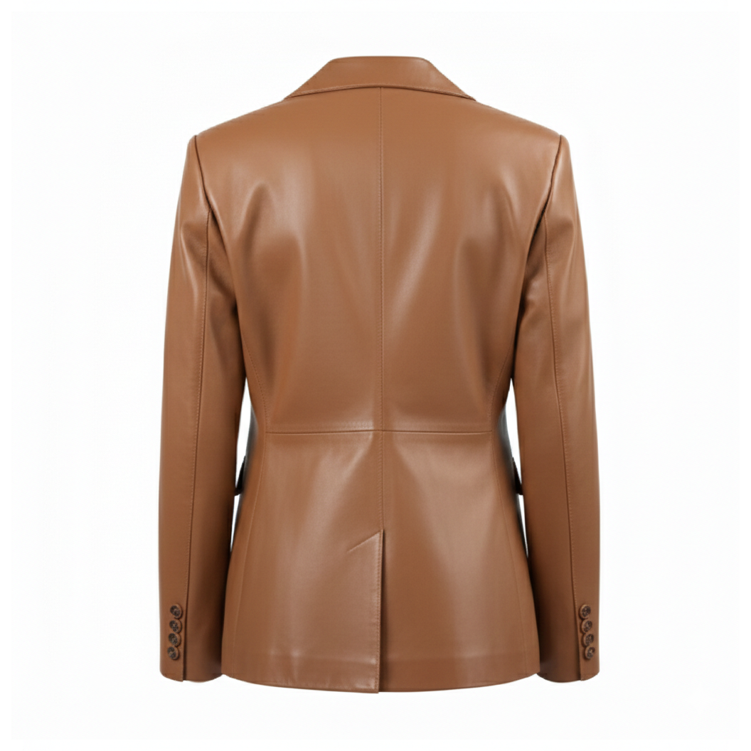 Women's Tailored Leather Blazer