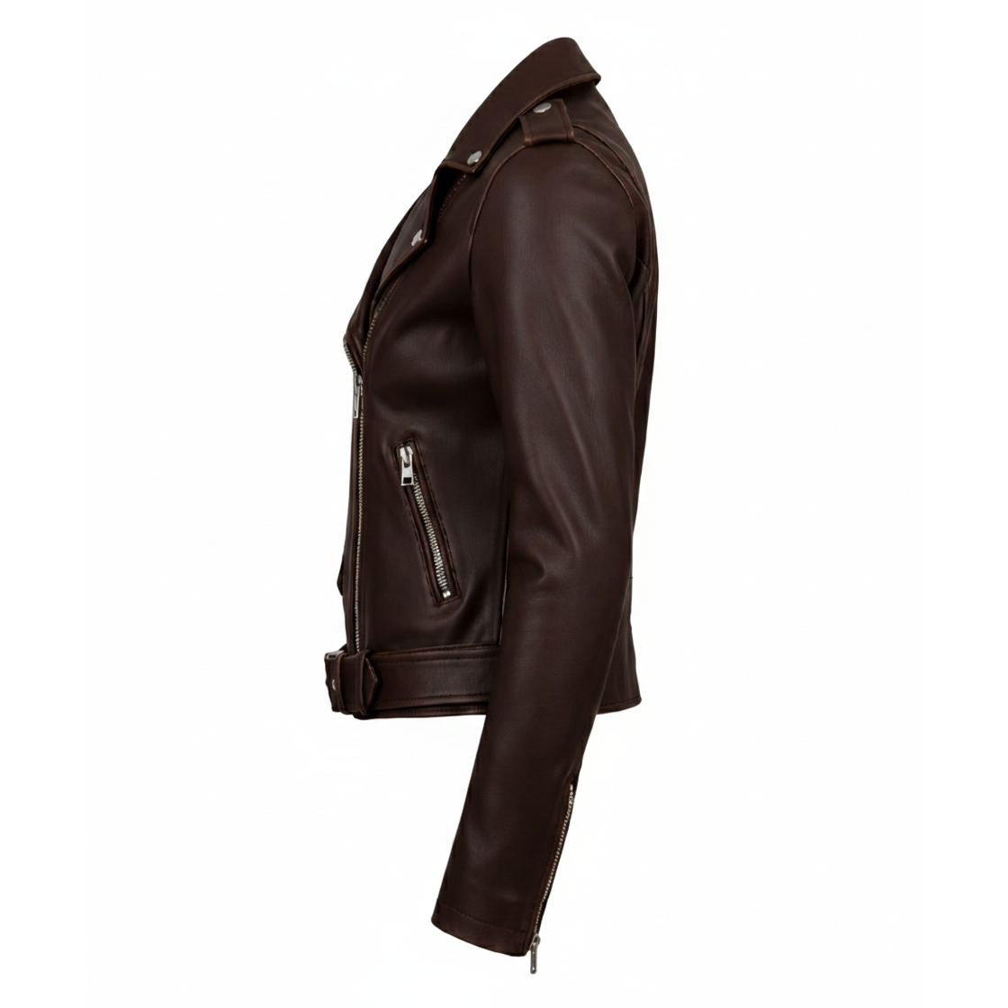 Women's Midnight Espresso Leather Biker Jacket