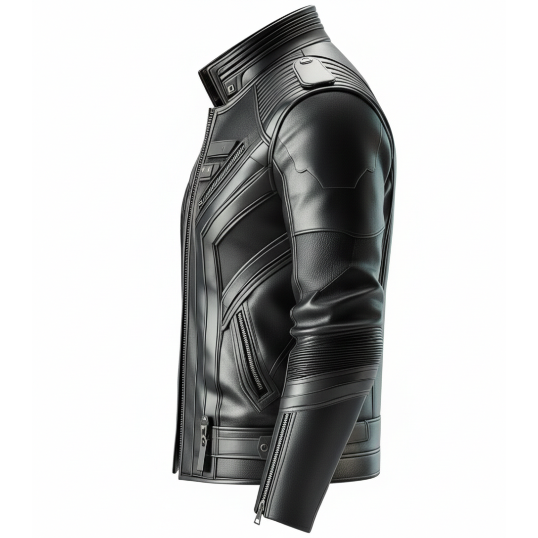 Men's Obsidian Sentinel Tactical Leather Jacket – BLACKFORGE LEATHER Men's Obsidian Sentinel Tactical Leather Jacket – BLACKFORGE LEATHER