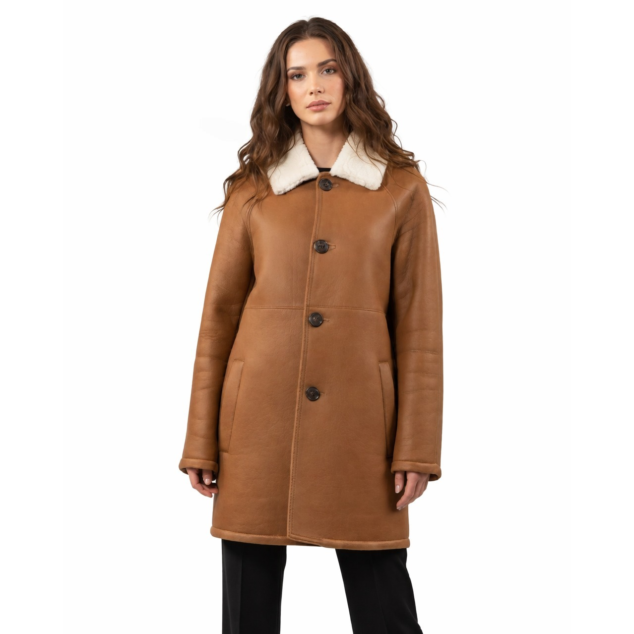 Women's Heritage Shearling Long Coat.