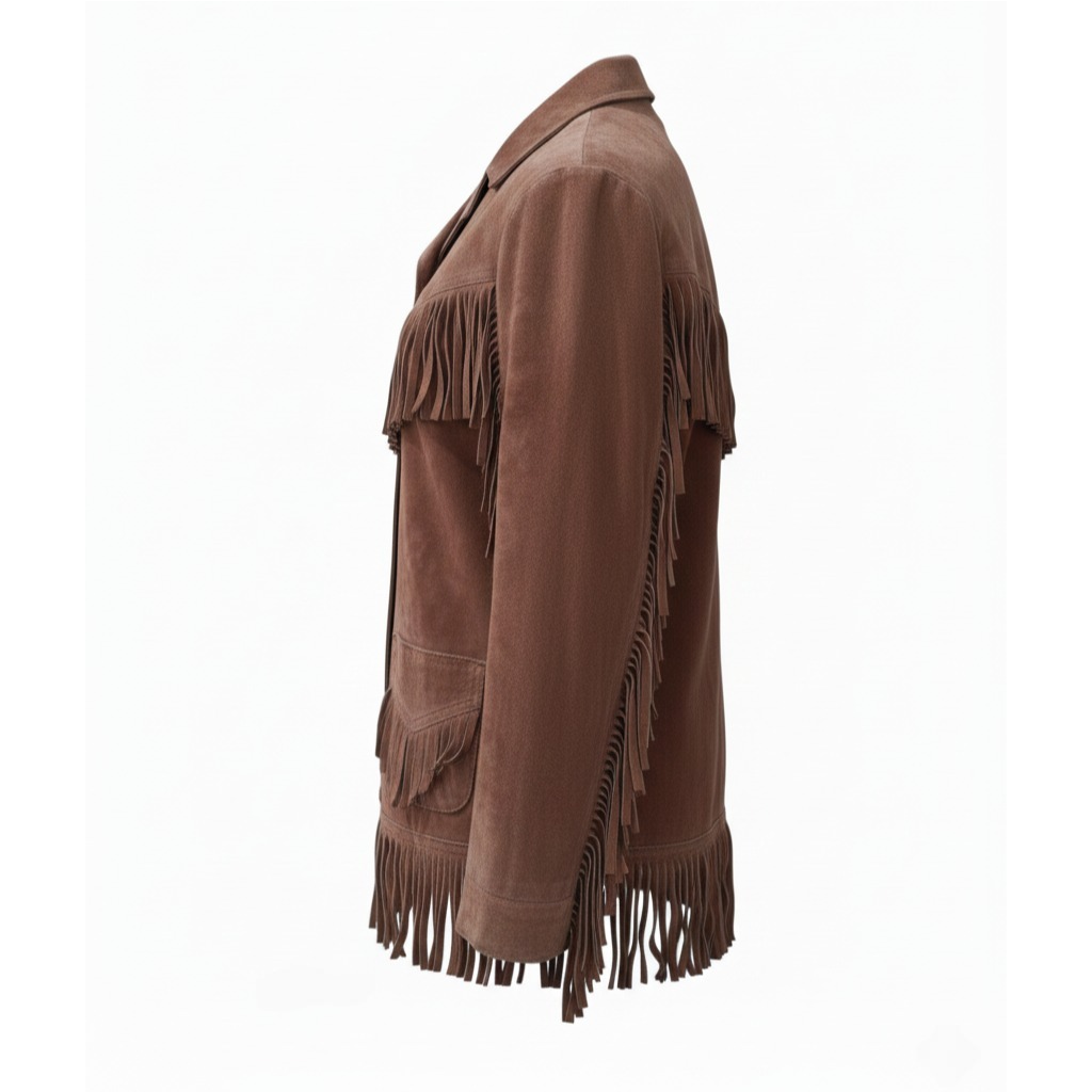 Women's Suede Fringe Coat