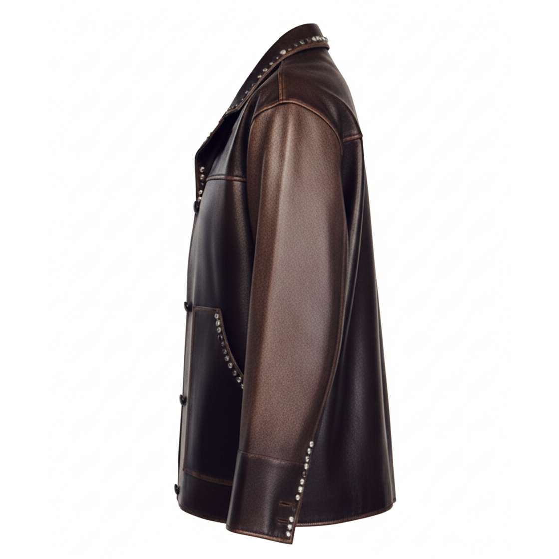 Women's Studded Leather Blazer