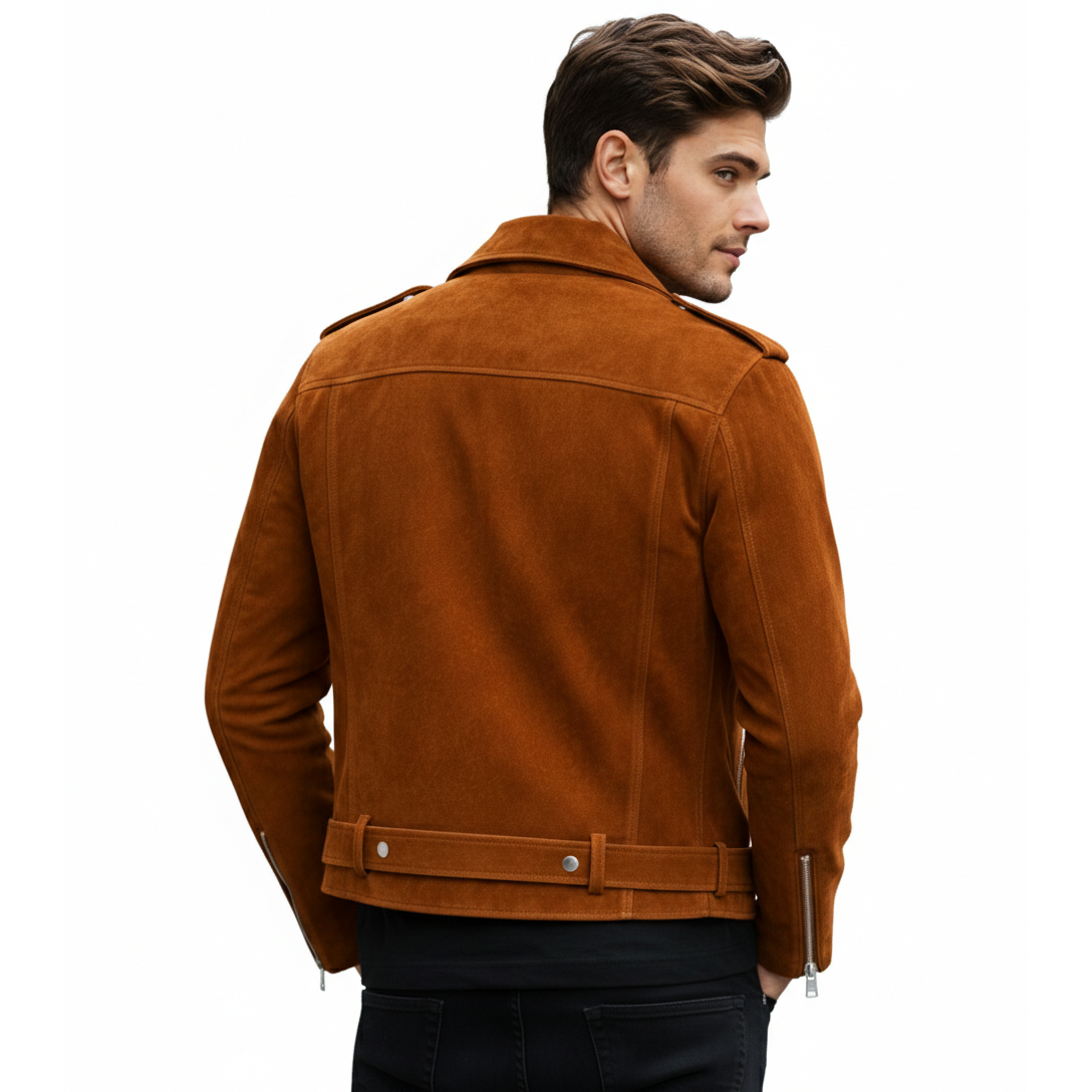 Men's Suede Biker Jacket