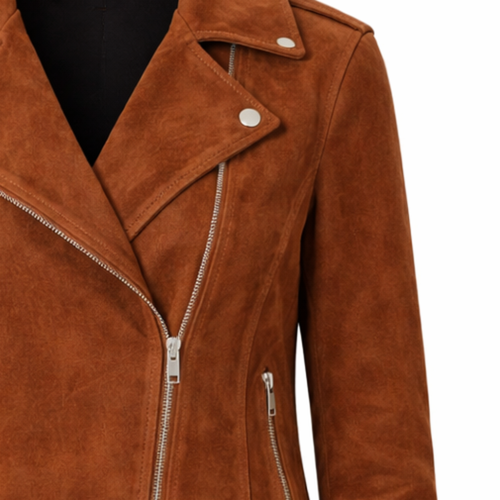 Women's Suede Biker Jacket